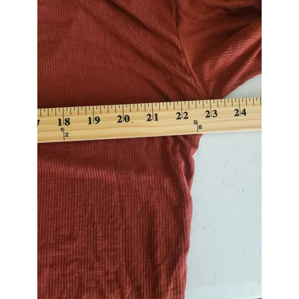 Free People Shimmy Shake Top sz S Brick Low Open Back Top boho Slouchy oversized - Picture 8 of 9